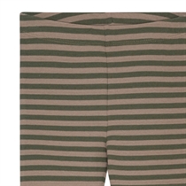 BIRKHOLM Stribede Rib Leggings Kashmir Brun & Oliven Grøn